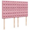 vidaXL Sommier &agrave; lattes de lit avec matelas Rose 140x190 cm Velours