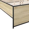 vidaXL Cadre de lit sans matelas ch&ecirc;ne sonoma 135x190 cm
