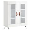 vidaXL Buffet Blanc brillant 69,5x34x90 cm Bois d'ing&eacute;nierie