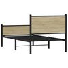 vidaXL Cadre de lit en m&eacute;tal sans matelas ch&ecirc;ne sonoma 107x203 cm