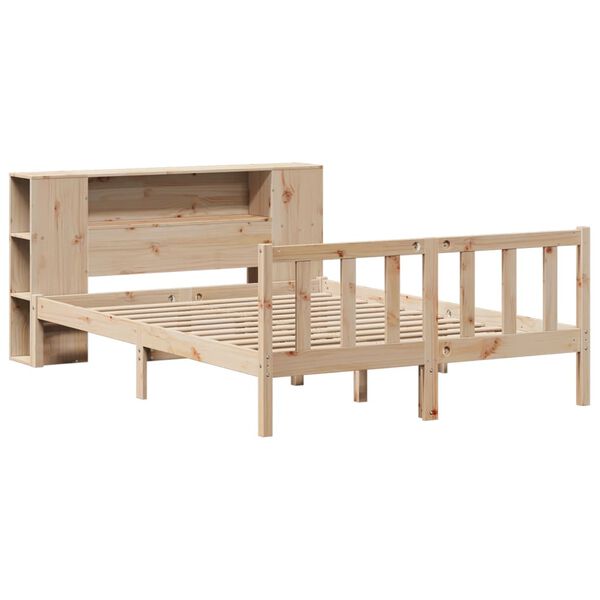 vidaXL Lit biblioth&egrave;que sans matelas 160x200 cm bois massif de pin