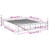 vidaXL Cadre de lit sans matelas ch&ecirc;ne fum&eacute; 200x200 cm