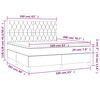 vidaXL Sommier &agrave; lattes de lit avec matelas Cr&egrave;me 160x200 cm Tissu