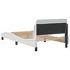 vidaXL Cadre de lit Dover blanc 100x200 cm similicuir