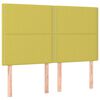 vidaXL Sommier &agrave; lattes de lit et matelas et LED Vert 140x190 cm Tissu