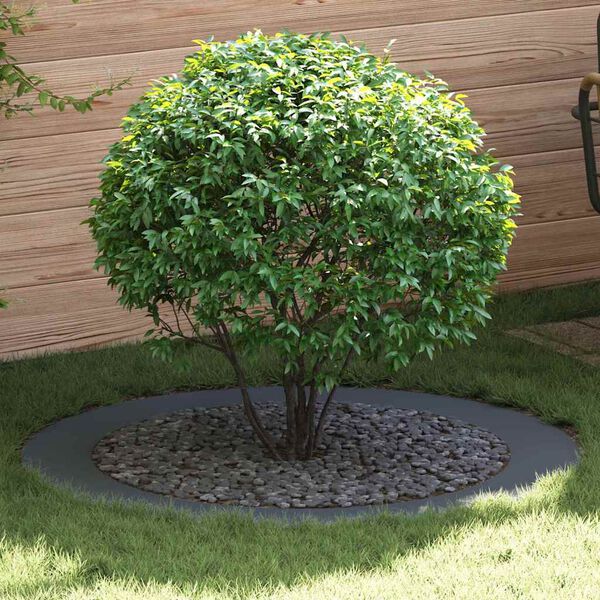 vidaXL adapt&eacute; pour anneaux d'arbre plats 5 pcs Anthracite &Oslash;90 / 120 cm