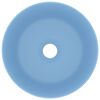 vidaXL Lavabo rond de luxe Bleu clair mat 40x15 cm C&eacute;ramique
