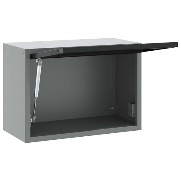 vidaXL Armoire &agrave; outils avec stockage Noir et gris 50 x 25 x 35 cm