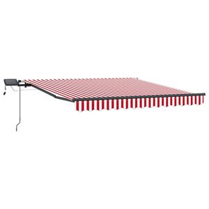 vidaXL Auvent r&eacute;tractable Rouge et Blanc 300 x 250 cm
