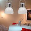 vidaXL Plafonnier 2 pcs Hauteur r&eacute;glable Moderne M&eacute;tal Blanc