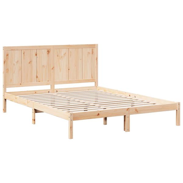 vidaXL Cadre de lit extra long sans matelas 200x220 cm bois massif