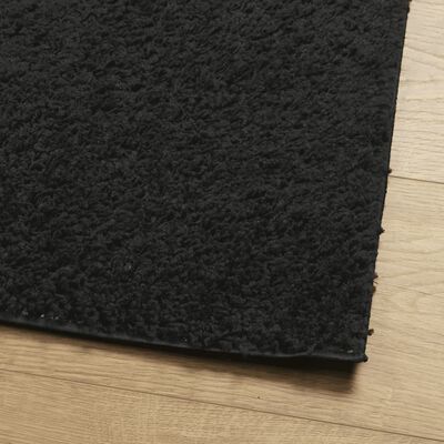 vidaXL Tapis shaggy PAMPLONA poils longs moderne noir 240x240 cm