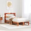vidaXL Cadre de lit sans matelas cire marron 90x200 cm bois pin massif