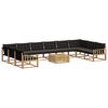 vidaXL Ensemble de canap&eacute;s d'ext&eacute;rieur 11 pc Blanc et noir