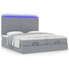 VidaXL Cadre de lit ottoman et matelas gris clair 160x200cm tissu