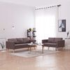 vidaXL Ensemble de canap&eacute; 2 pcs tissu taupe