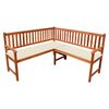 vidaXL Banc d'angle de jardin avec coussins 150cm Bois d'acacia massif