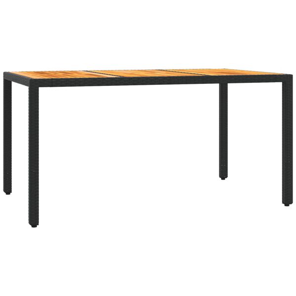 vidaXL Ensemble &agrave; manger de jardin coussins 7pcs Noir R&eacute;sine tress&eacute;e