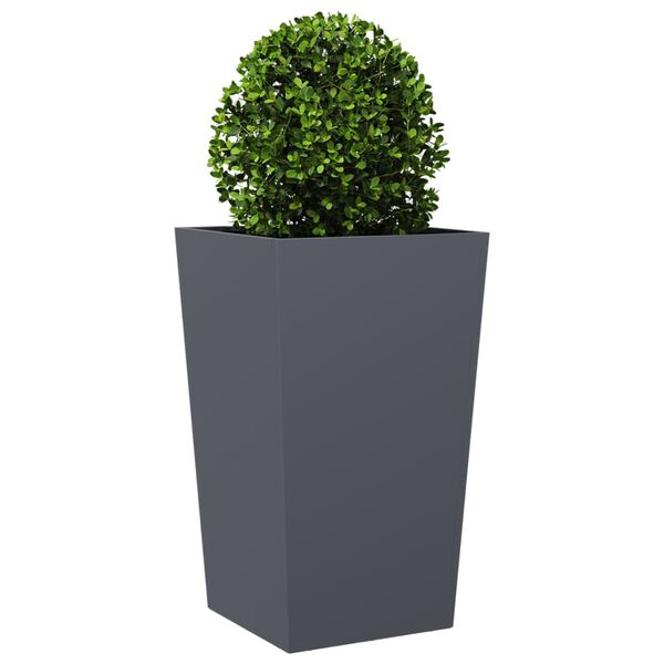 vidaXL Jardini&egrave;res 2 pcs anthracite 45x45x75 cm acier