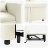 vidaXL Canap&eacute;-lit escamotable simple Cr&egrave;me 90 x 165 x 87 cm Velours