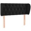 vidaXL T&ecirc;te de lit avec oreilles Noir 103x23x78/88 cm Velours