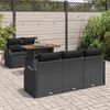 vidaXL Ensemble de canap&eacute; de jardin avec coussin 6 pcs Noir polyrotin