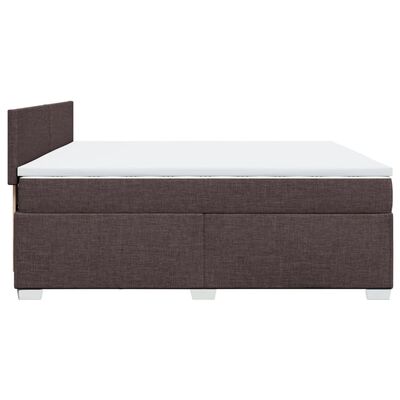 vidaXL Sommier à lattes de lit avec matelas Marron foncé 200x200 cm