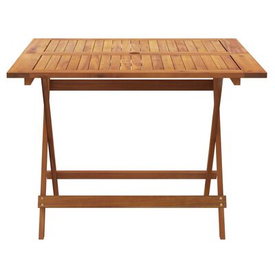 vidaXL Table pliable de jardin 90x90x75 cm bois d'acacia solide
