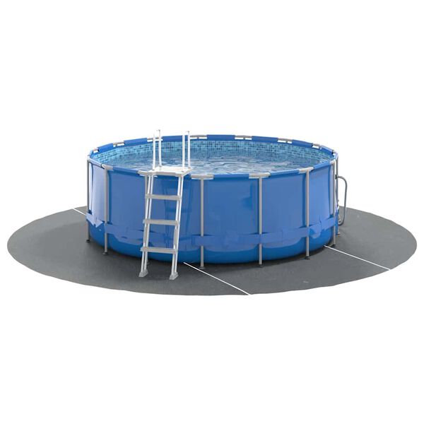 vidaXL B&acirc;che de piscine gris clair &Oslash;306 cm g&eacute;otextile polyester