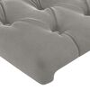 vidaXL Sommier &agrave; lattes de lit et matelas Gris clair 200x200cm Velours