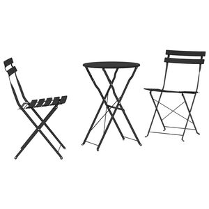 vidaXL Ensemble bistro pliant 3 pcs Anthracite Acier