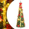 vidaXL Sapin de No&euml;l artificiel escamotable 100 LED vert 150 cm