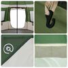 vidaXL Tente Cabane avec toit Vert et gris 500 x 500 x 294 cm