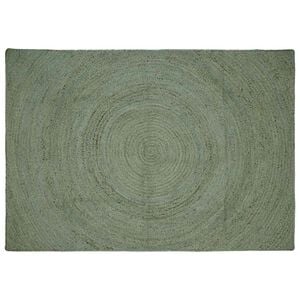 vidaXL Tapis de surface Vert olive 160 x 230 cm Jute