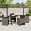 vidaXL Ensemble de salle &agrave; manger pour jardin 5 pcs Gris polyrotin