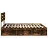 vidaXL Cadre de lit Ch&ecirc;ne fum&eacute; 180 x 200 cm Pin massif