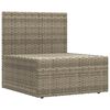 vidaXL Salon de jardin 7 pcs avec coussins Gris R&eacute;sine tress&eacute;e