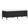 vidaXL Salon de jardin 3 pcs avec coussins R&eacute;sine tress&eacute;e Noir
