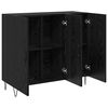 vidaXL Buffet Ch&ecirc;ne noir 90 x 32,5 x 80 cm Bois d'ing&eacute;nierie