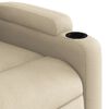 vidaXL Fauteuil inclinable de massage &eacute;lectrique cr&egrave;me tissu