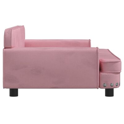 vidaXL Lit pour chien rose 90x53x30 cm velours