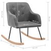 vidaXL Chaise &agrave; bascule Gris clair Tissu
