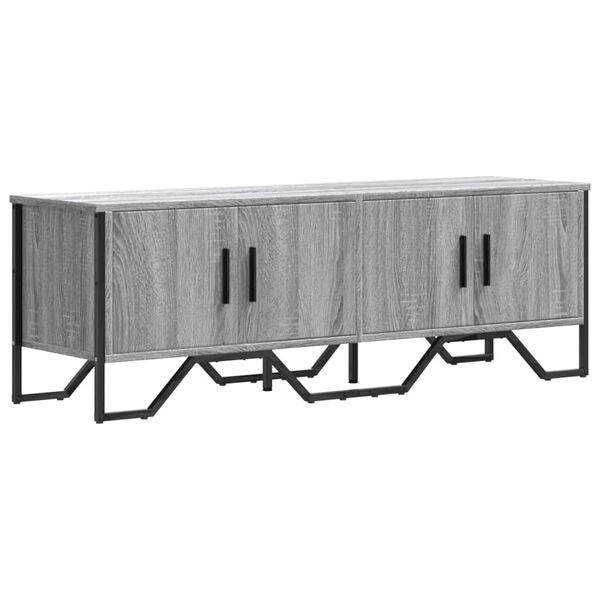 vidaXL Meuble TV sonoma gris 122x34x41 cm bois d'ing&eacute;nierie