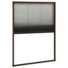 vidaXL Moustiquaire pliss&eacute;e pour fen&ecirc;tre Aluminium Marron 80x120 cm