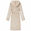 vidaXL Peignoir avec capuche Beige xxxl Flanelle