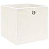 vidaXL Boîtes de rangement 4 pcs Blanc 32x32x32 cm Tissu