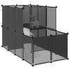 vidaXL Cage pour petits animaux Noir 142x74x93 cm PP et Acier