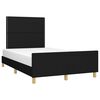 vidaXL Cadre de lit sans matelas noir 120x190 cm tissu
