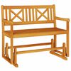 vidaXL Banc balan&ccedil;ant Marron 110 x 59 x 97 cm Bois d'Acacia Massif