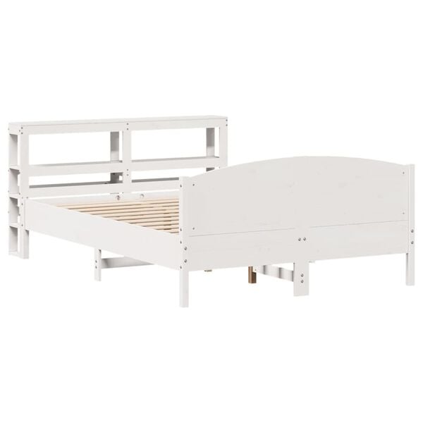 vidaXL Cadre de lit sans matelas blanc 140x200 cm bois de pin massif
